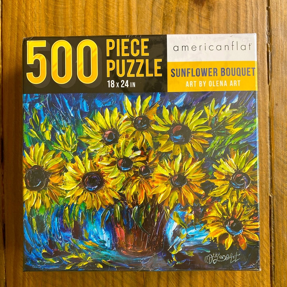 NEW/UNOPENED 500 piece sunflower jigsaw puzzle.